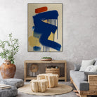 Blue and Orange No 1 by Janet London on GIANT ART - blue abstract