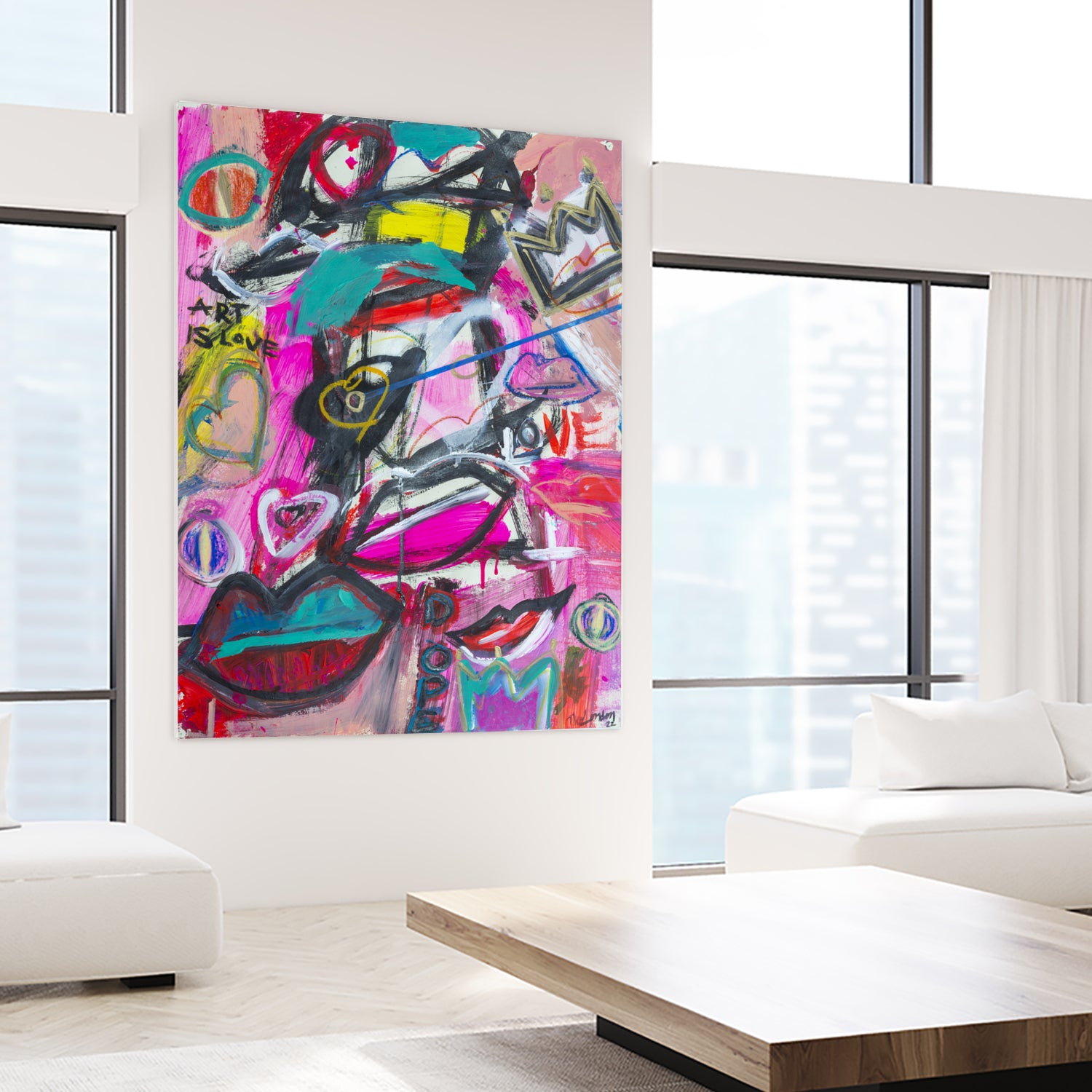 Art is Love by Janet London on GIANT ART - pink abstract