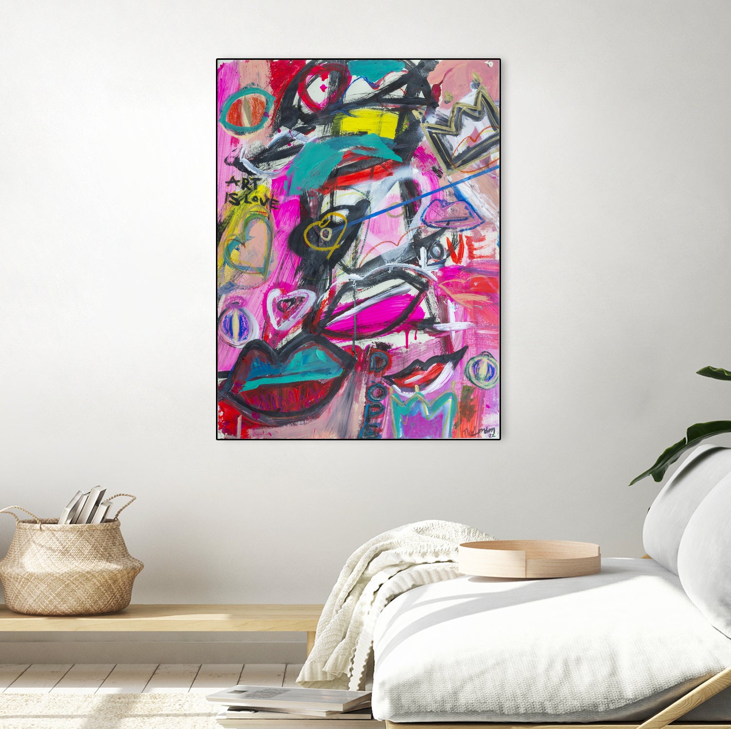 Art is Love by Janet London on GIANT ART - pink abstract