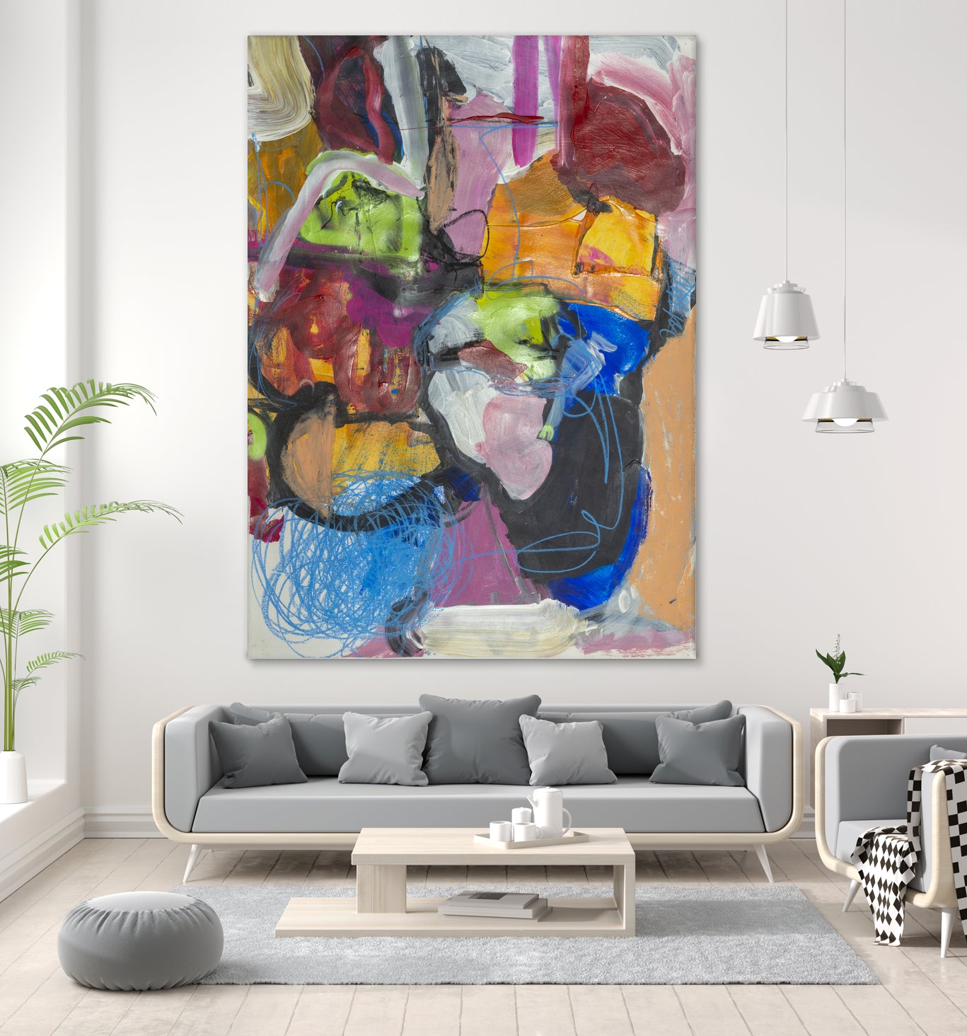 Landscape of Love by Janet London on GIANT ART - multi colours abstract