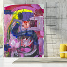 A Kiss in the Chaos by Janet London on GIANT ART - fluo pink abstract