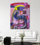 A Kiss in the Chaos by Janet London on GIANT ART - fluo pink abstract