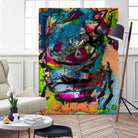 Inside the Chaos of Love by Janet London on GIANT ART - blue abstract