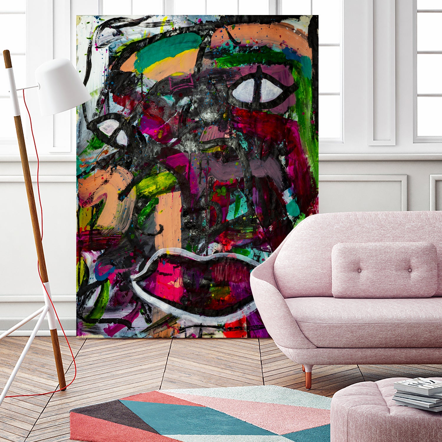 All Eyes On You by Janet London on GIANT ART - pink abstract