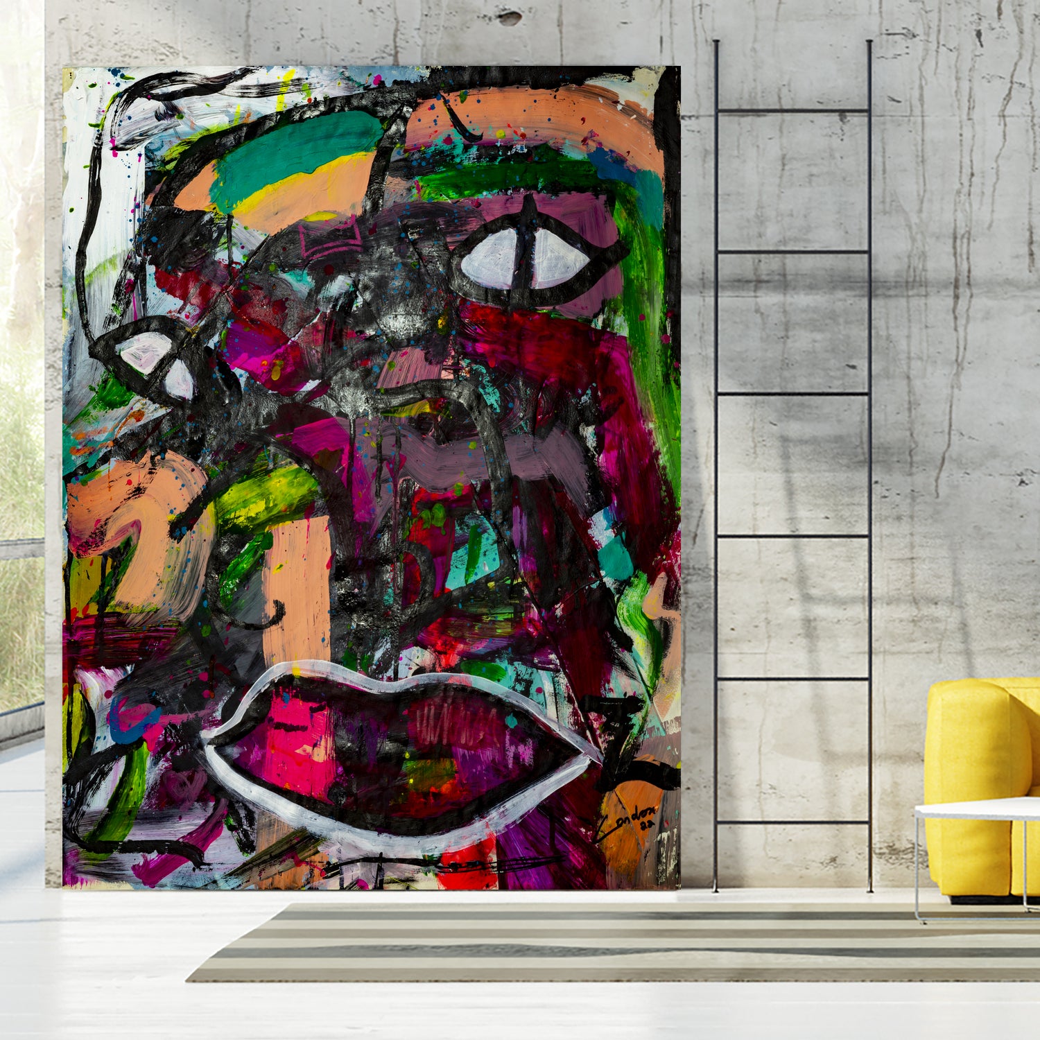 All Eyes On You by Janet London on GIANT ART - pink abstract