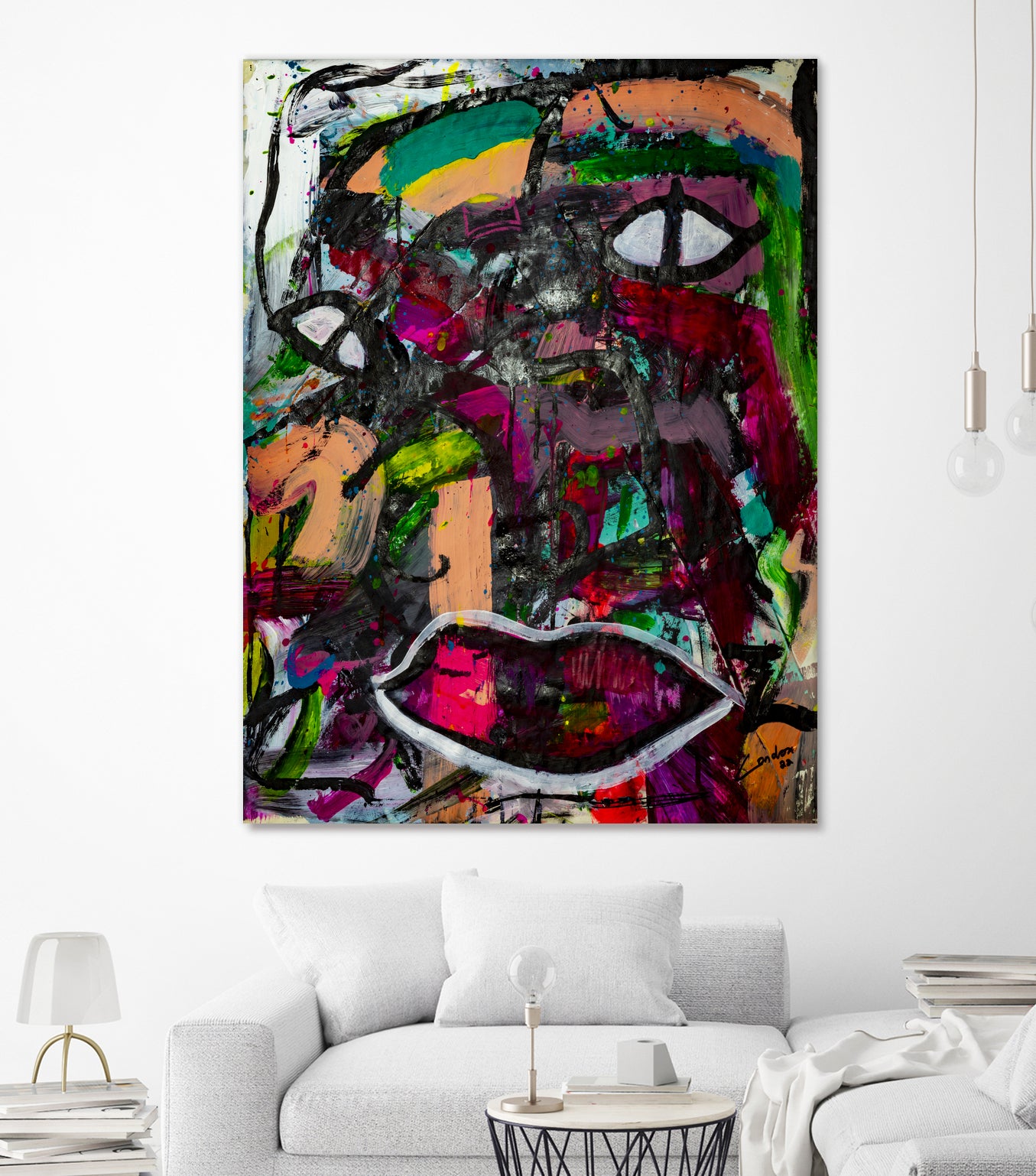 All Eyes On You by Janet London on GIANT ART - pink abstract