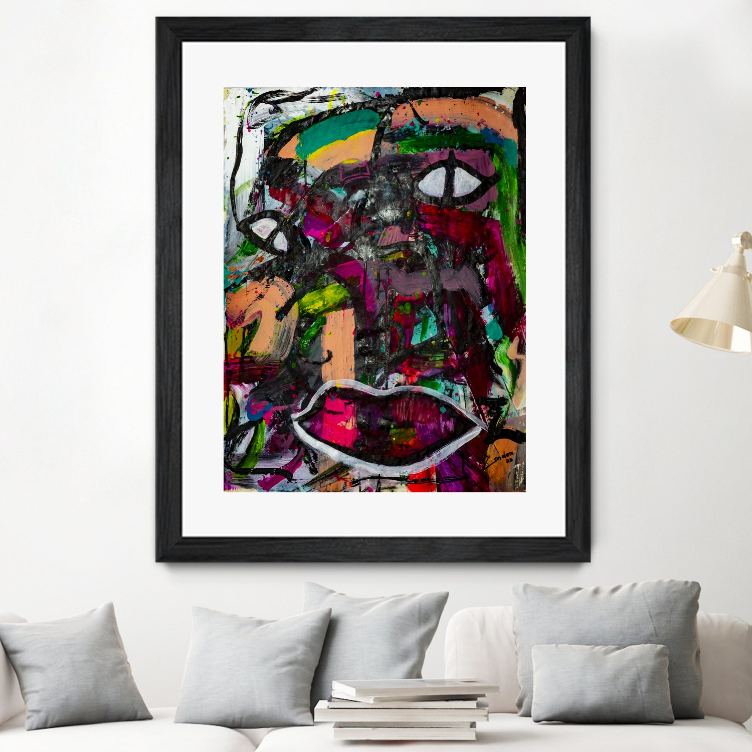 All Eyes On You by Janet London on GIANT ART - pink abstract