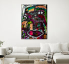 All Eyes On You by Janet London on GIANT ART - pink abstract