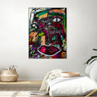 All Eyes On You by Janet London on GIANT ART - pink abstract