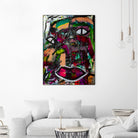 All Eyes On You by Janet London on GIANT ART - pink abstract