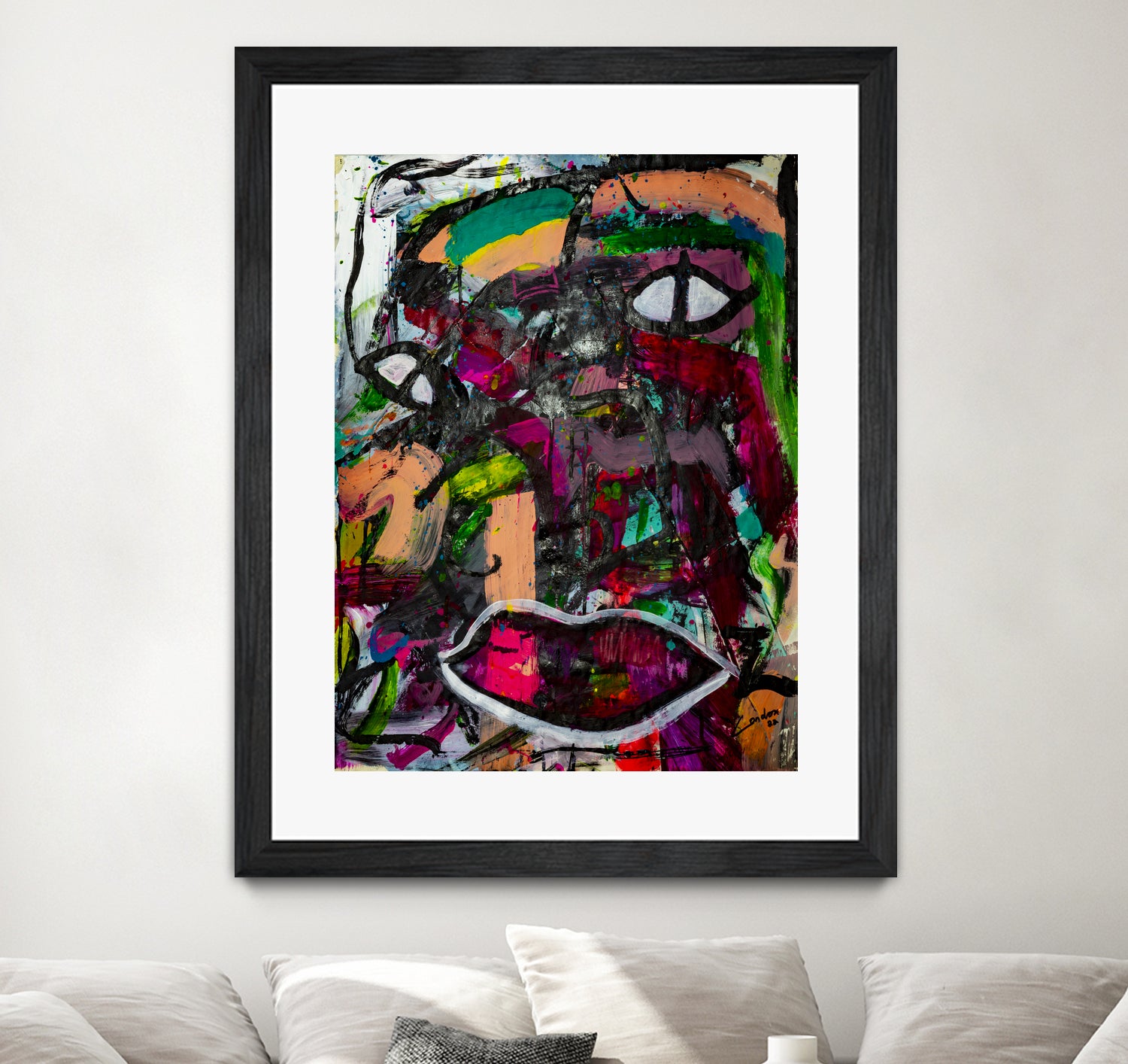 All Eyes On You by Janet London on GIANT ART - pink abstract