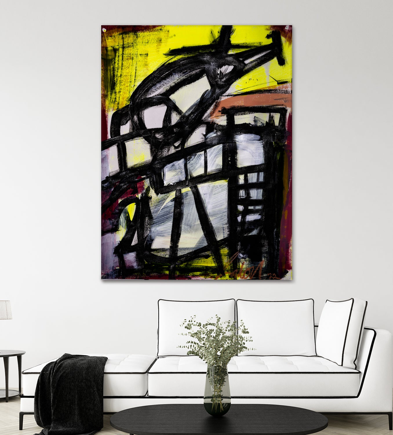 The Helicopter Comes Home by Janet London on GIANT ART - black abstract