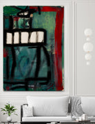 The Helicopter Comes Home No 2 by Janet London on GIANT ART - black abstract