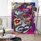 The Lips of Love by Janet London on GIANT ART - pink abstract