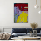 Red and Yellow Collide by Janet London on GIANT ART - yellow abstract