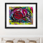 Love is in the Kiss by Janet London on GIANT ART - red abstract