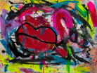 Love is in the Kiss by Janet London on GIANT ART - red abstract