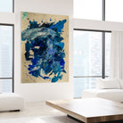 Feel the Ocean`s Power No 1 by Janet London on GIANT ART - blue abstract