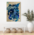 Feel the Ocean`s Power No 1 by Janet London on GIANT ART - blue abstract