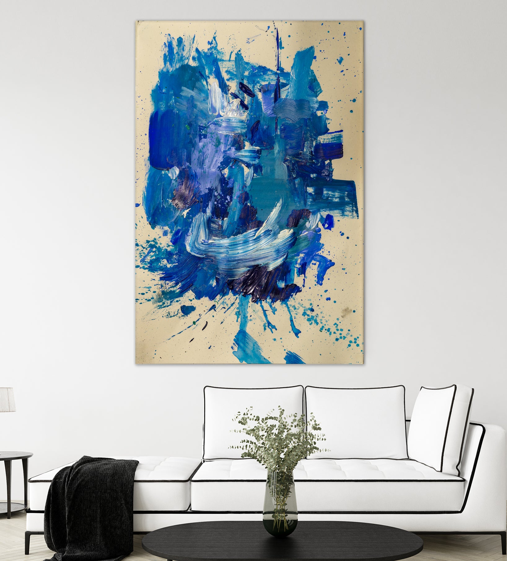 Feel the Ocean`s Power No 2 by Janet London on GIANT ART - blue abstract