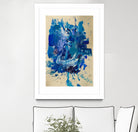 Feel the Ocean`s Power No 2 by Janet London on GIANT ART - blue abstract