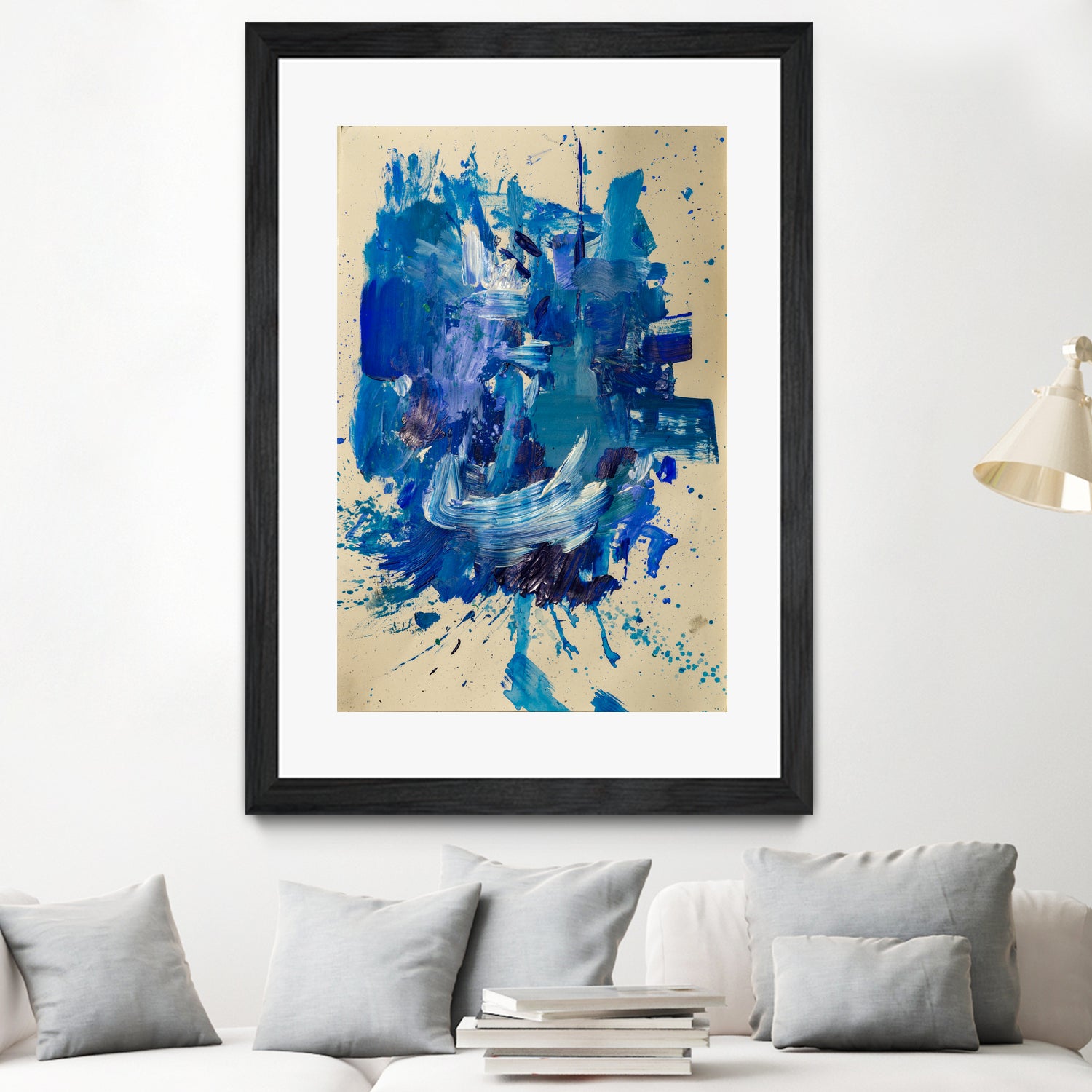 Feel the Ocean`s Power No 2 by Janet London on GIANT ART - blue abstract