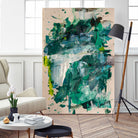 Endless Turquoise and Green No 1 by Janet London on GIANT ART - green abstract