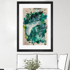 Endless Turquoise and Green No 1 by Janet London on GIANT ART - green abstract