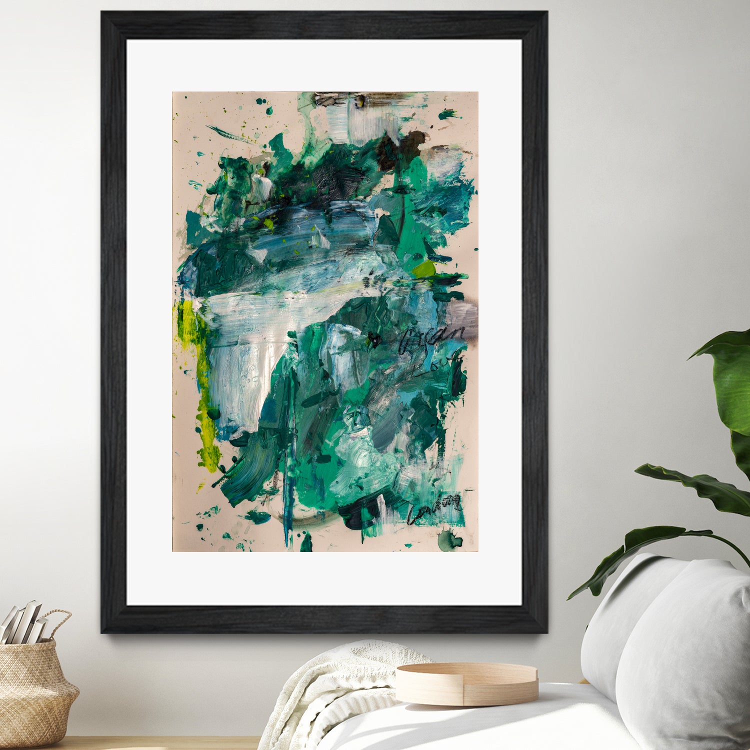 Endless Turquoise and Green No 1 by Janet London on GIANT ART - green abstract