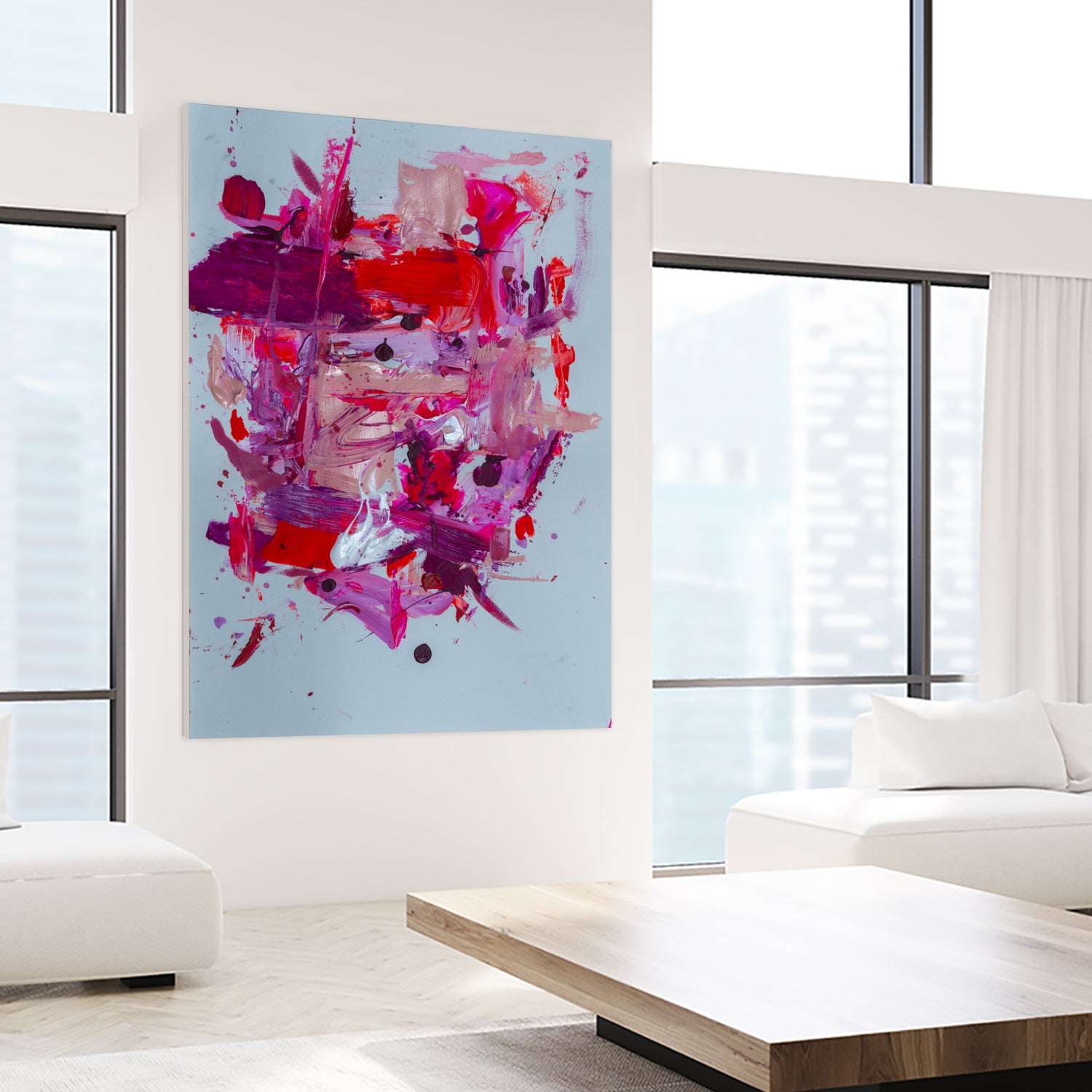 The Power of Pink by Janet London on GIANT ART - red abstract