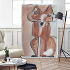 Abstract red fox by Janet London on GIANT ART - rust abstract fox