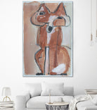 Abstract red fox by Janet London on GIANT ART - rust abstract fox