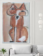 Abstract red fox by Janet London on GIANT ART - rust abstract fox