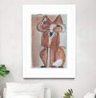 Abstract red fox by Janet London on GIANT ART - rust abstract fox