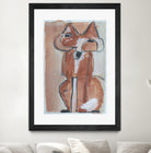 Abstract red fox by Janet London on GIANT ART - rust abstract fox