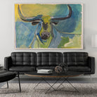 Bullseye by Janet London on GIANT ART - blue abstract bull