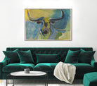 Bullseye by Janet London on GIANT ART - blue abstract bull