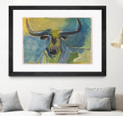 Bullseye by Janet London on GIANT ART - blue abstract bull