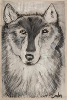 Wolfie by Janet London on GIANT ART - black and white abstract wolf