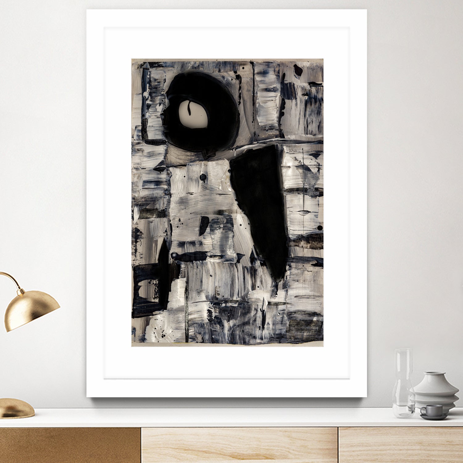 Ancient Shapes by Janet London on GIANT ART - black and white abstract