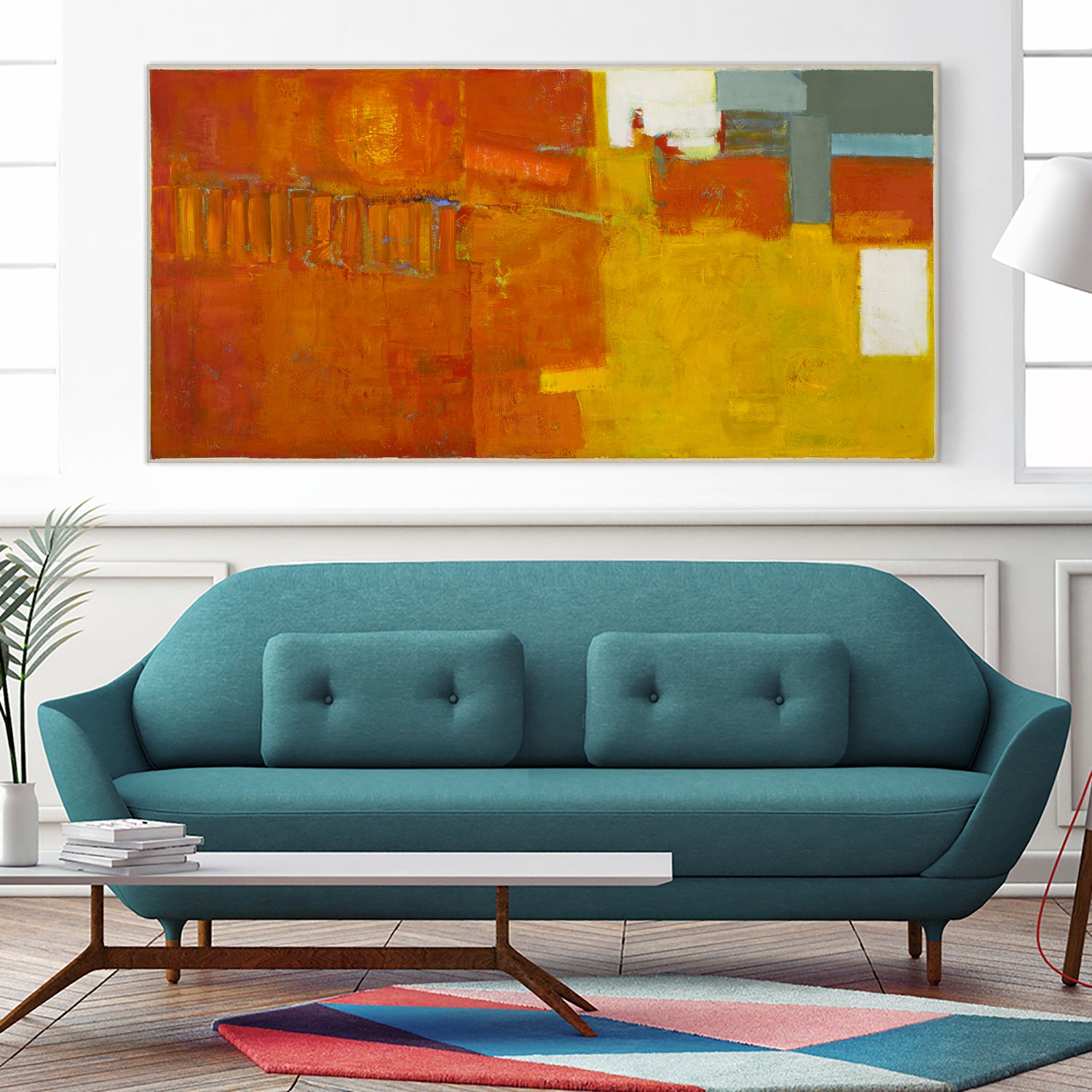 Hot Abstract Home by Diane Lambin on GIANT ART - orange abstract