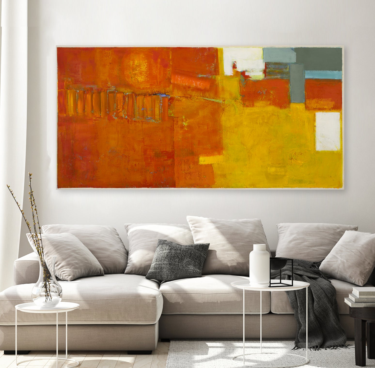 Hot Abstract Home by Diane Lambin on GIANT ART - orange abstract