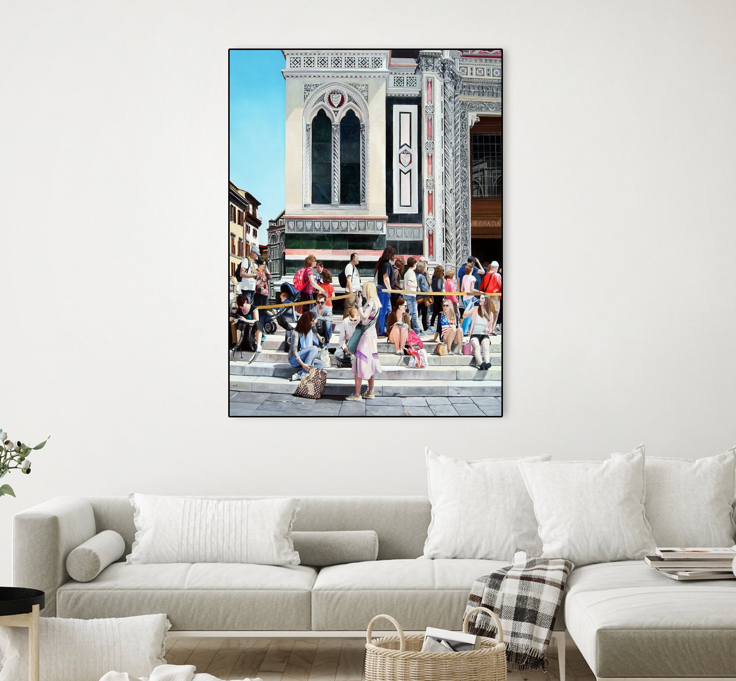 Sitting on the Steps of the Duomo by Matthew Holden Bates on GIANT ART - blue landscape