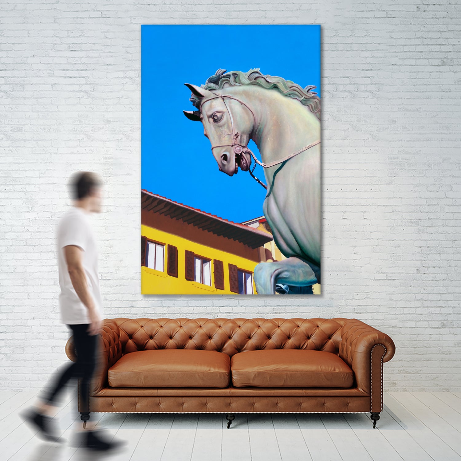 Cavallo di Cosimo by Matthew Holden Bates on GIANT ART - blue landscape