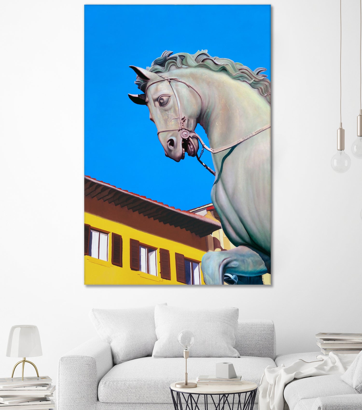 Cavallo di Cosimo by Matthew Holden Bates on GIANT ART - blue landscape