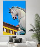 Cavallo di Cosimo by Matthew Holden Bates on GIANT ART - blue landscape