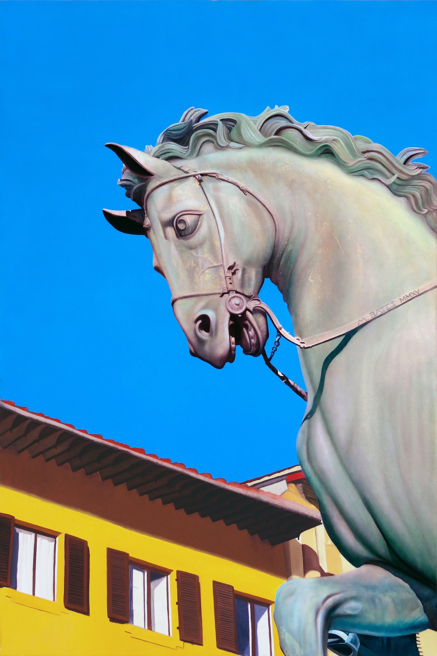 Cavallo di Cosimo by Matthew Holden Bates on GIANT ART - blue landscape