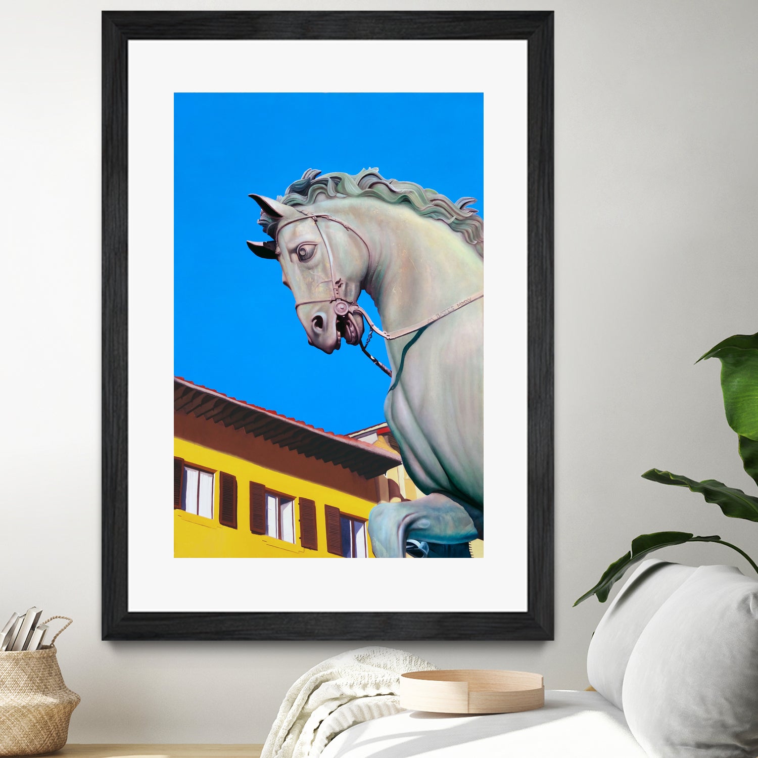 Cavallo di Cosimo by Matthew Holden Bates on GIANT ART - blue landscape