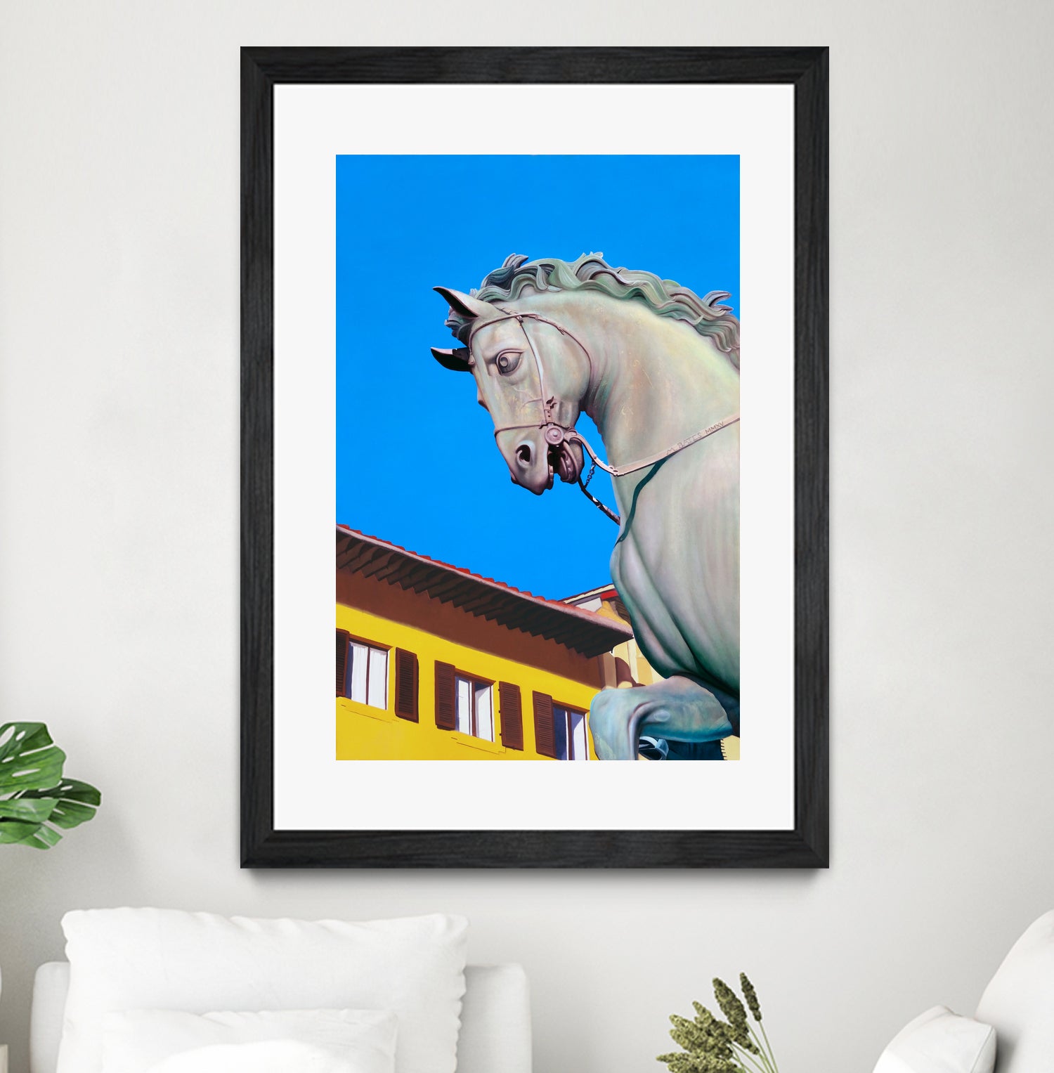 Cavallo di Cosimo by Matthew Holden Bates on GIANT ART - blue landscape