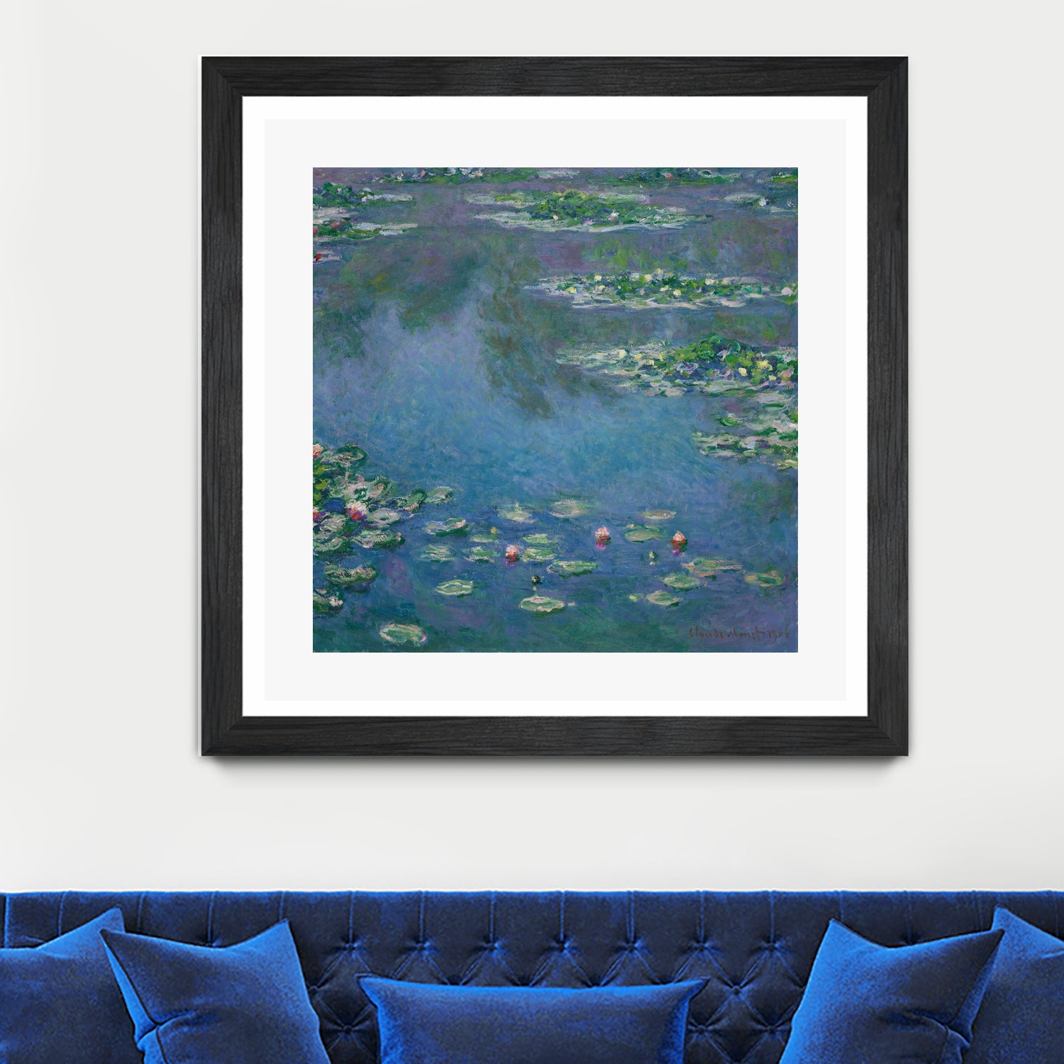 Water Lilies, 1906 by Claude Monet  on GIANT ART - blue botanical